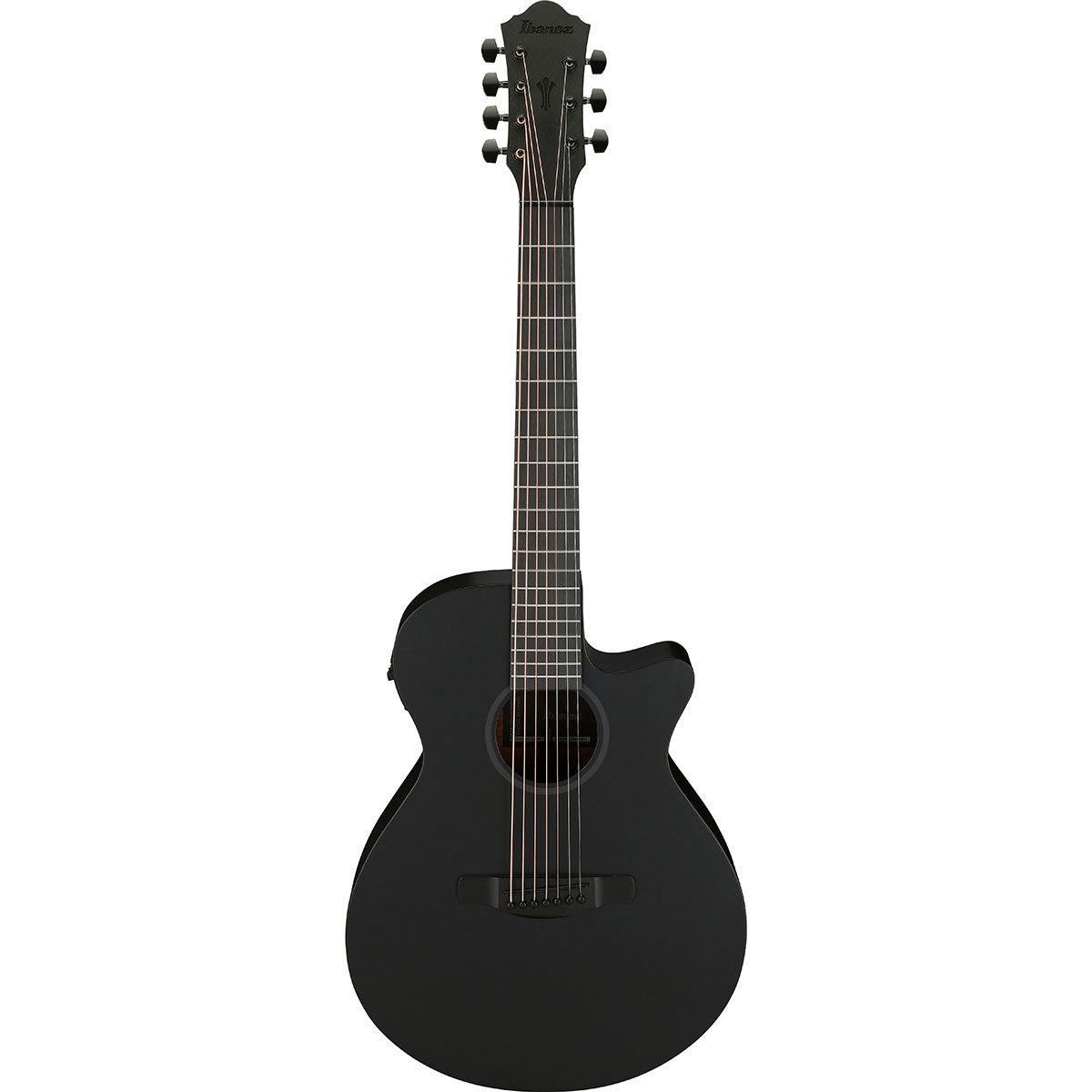 Ibanez AEG Series 7-String Acoustic Electric Guitar, Black Out - View 3 | MusicMarket