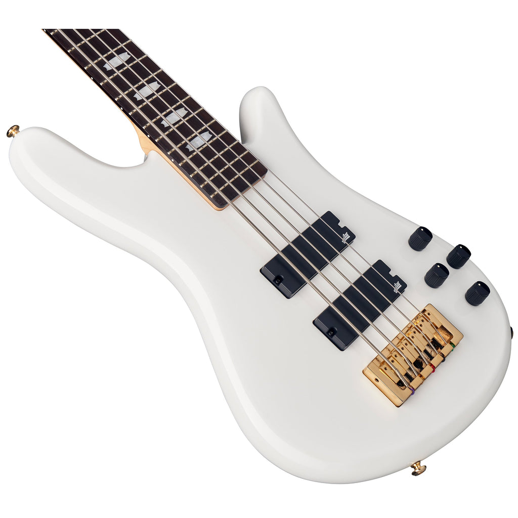 Spector Icon NS-5 Bolt-on Electric Bass - White Gloss w/ Gig Bag - View 4 | MusicMarket