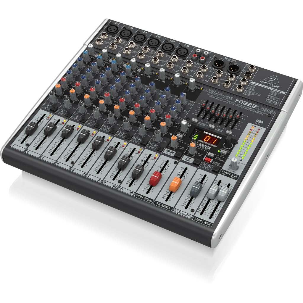 Behringer Xenyx X1222USB 12-Channel 16-Input 2/2-Bus Mixer & USB Interface - View 3 | MusicMarket