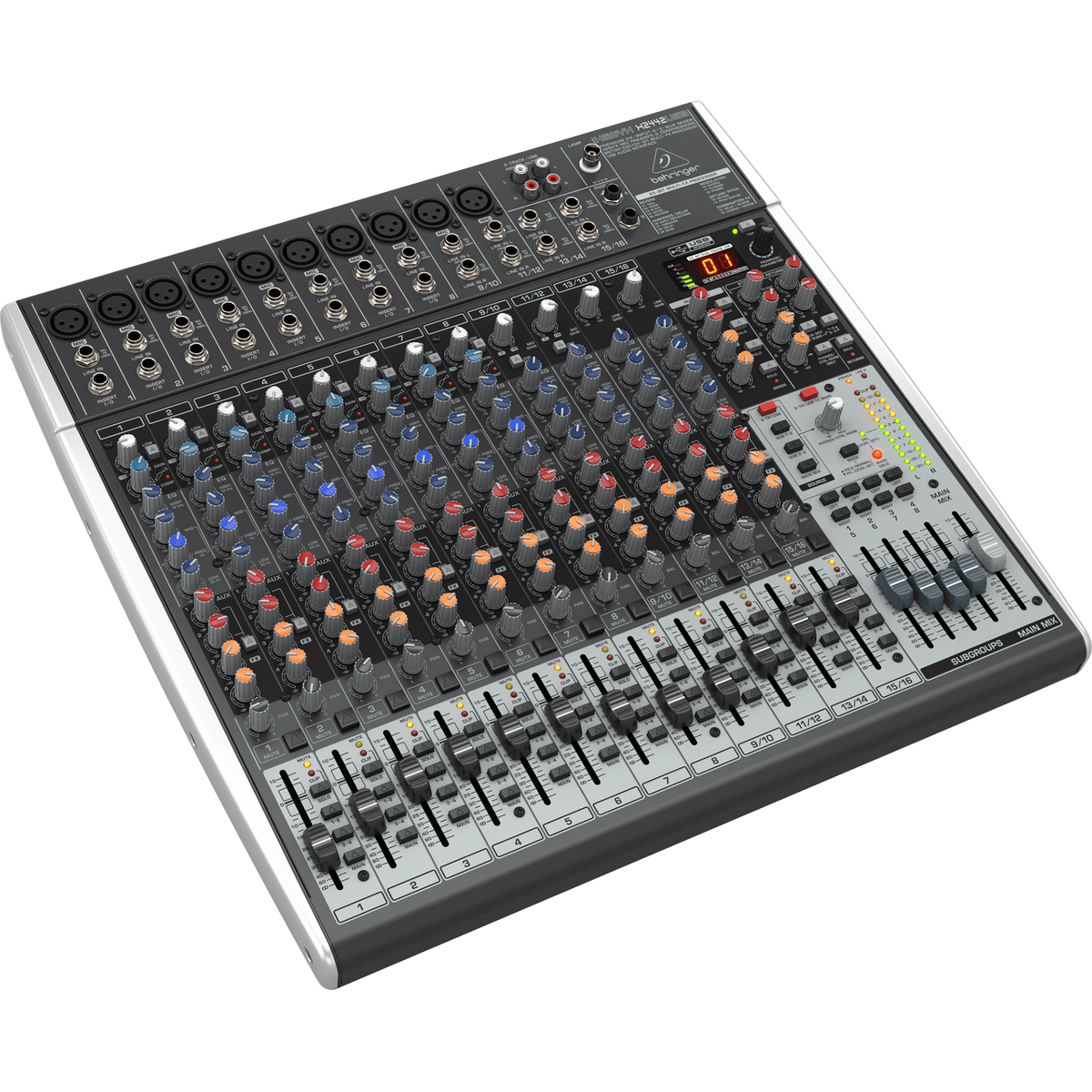 Behringer Xenyx X2442USB Premium 24-Input 4/2-Bus Mixer & USB/Audio Interface - View 5 | MusicMarket