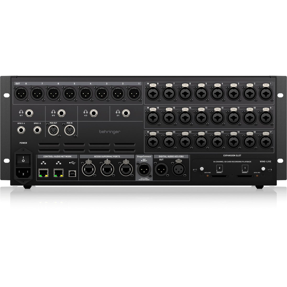 Behringer Wing Rack 48-Channel 28 Bus Full Stereo Digital Mixing Engine - View 3 | MusicMarket