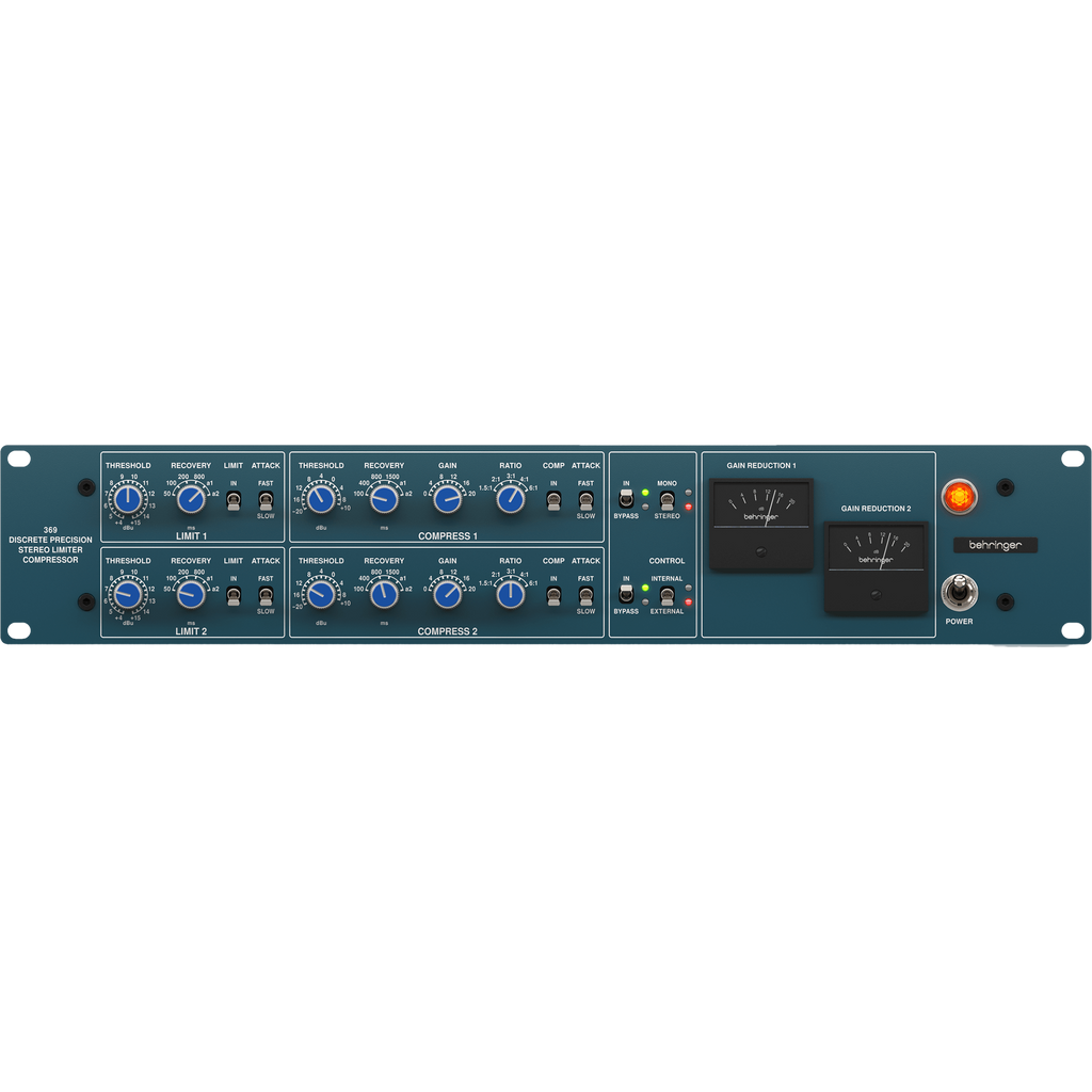 Behringer 369 Classic 2-Channel Precision Stereo Compressor and Limiter - MusicMarket