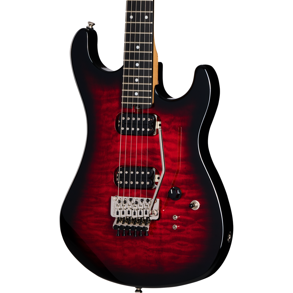 Kramer 84 HH Quilt Electric Guitar - Red Burst - MusicMarket