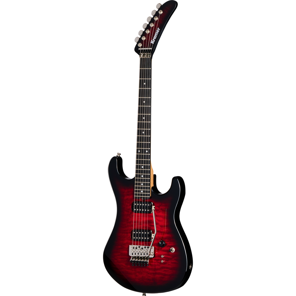 Kramer 84 HH Quilt Electric Guitar - Red Burst - View 2 | MusicMarket