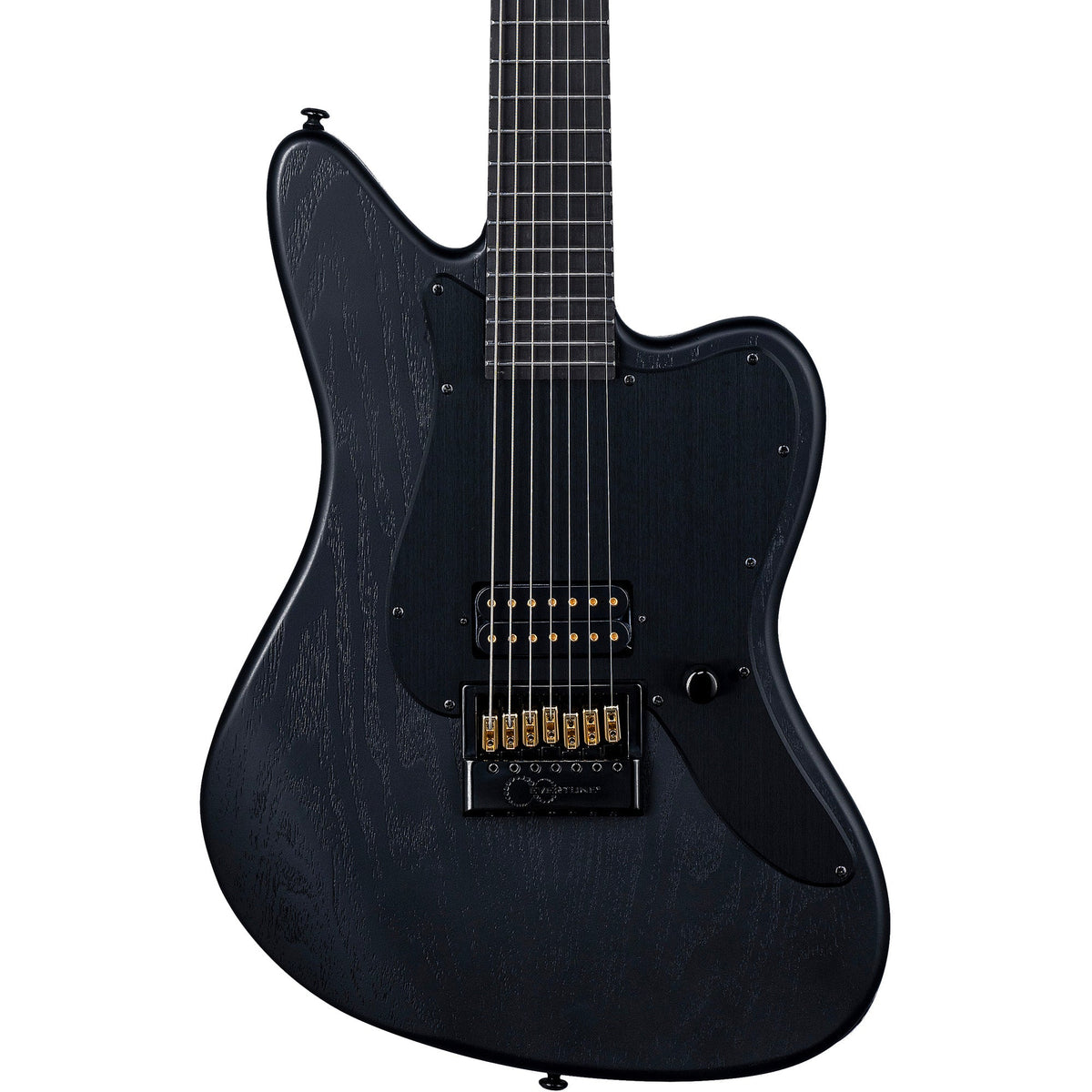 ESP LTD AW-XJ7 Baritone Evertune 7-String Electric Guitar - Black Open Grain - MusicMarket