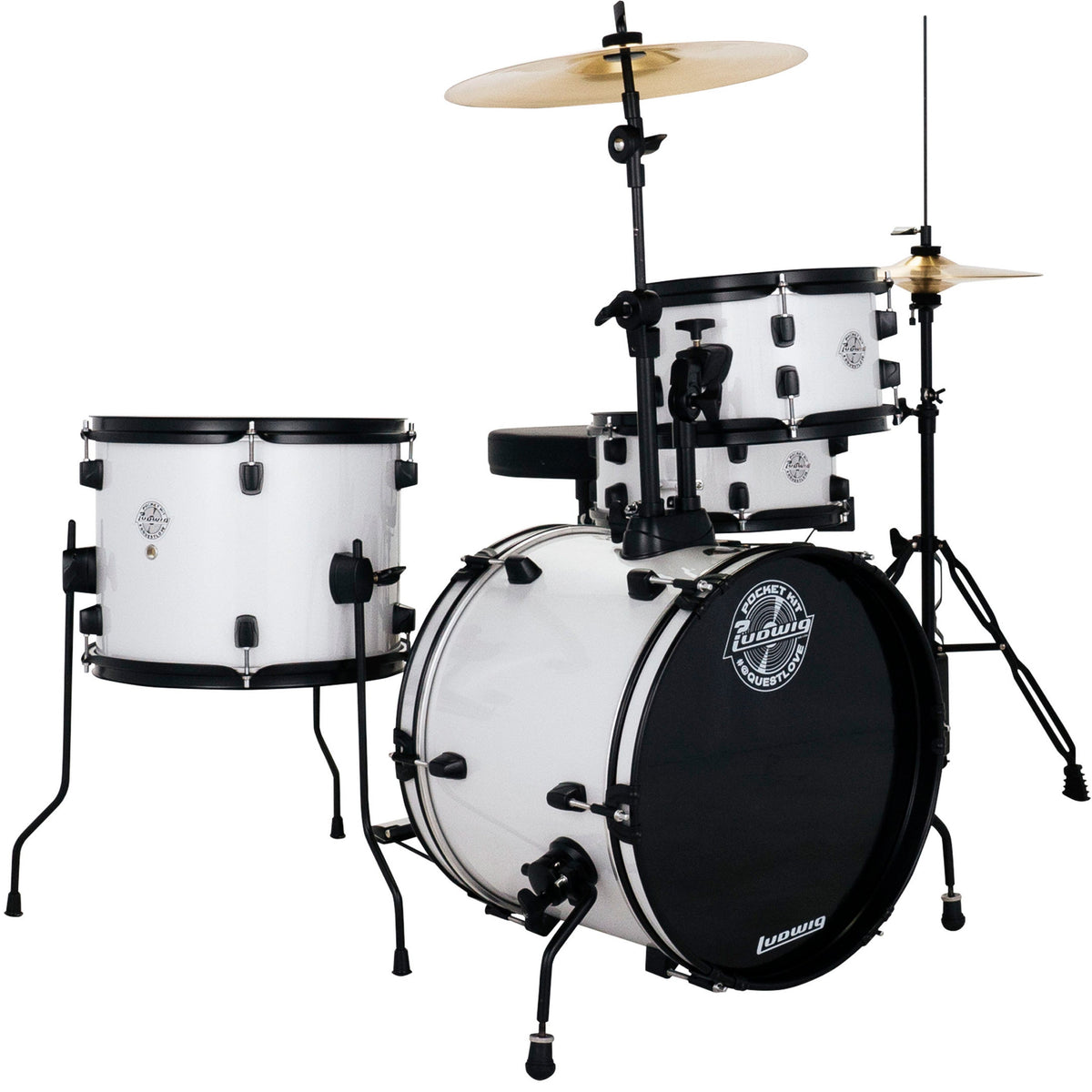 Ludwig Questlove Pocket 4-Piece Drum Set - Sugar Sparkle - MusicMarket