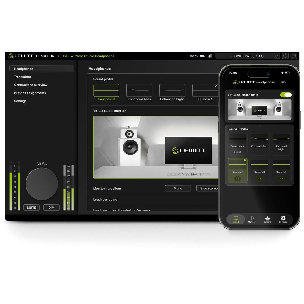 Lewitt LW6 Wireless Studio Headphones - View 8 | MusicMarket