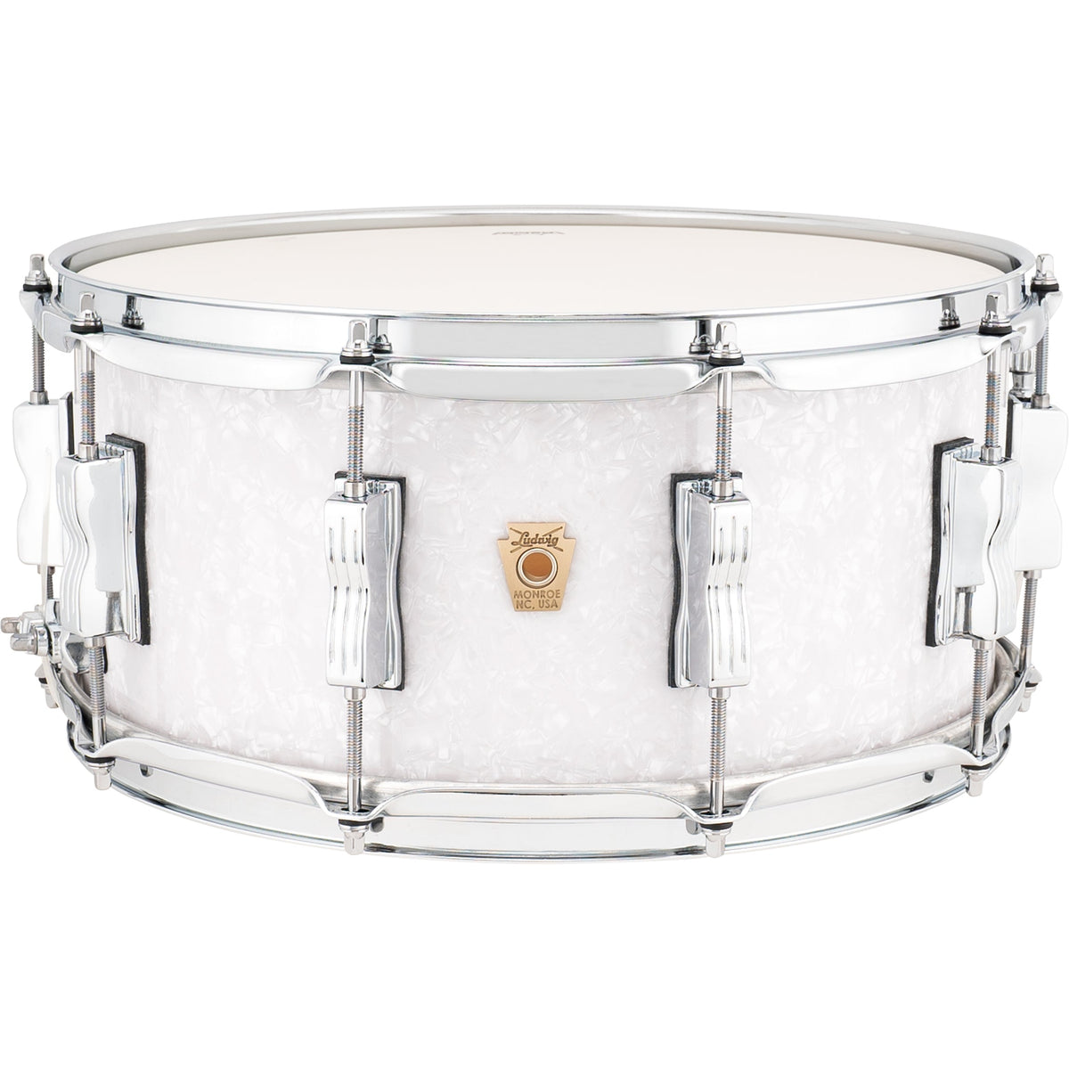 Ludwig Classic Maple 6.5x14 Snare Drum - White Marine Pearl - MusicMarket