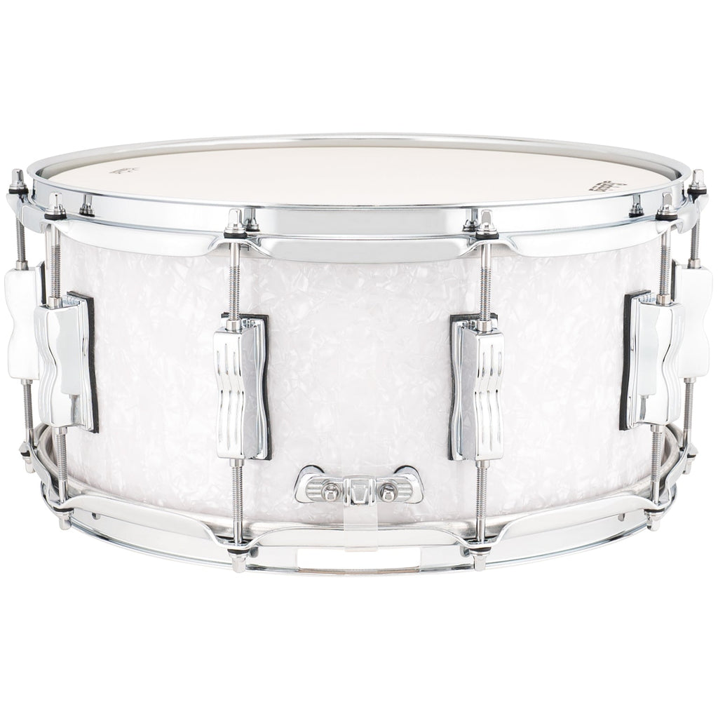 Ludwig Classic Maple 6.5x14 Snare Drum - White Marine Pearl - View 2 | MusicMarket