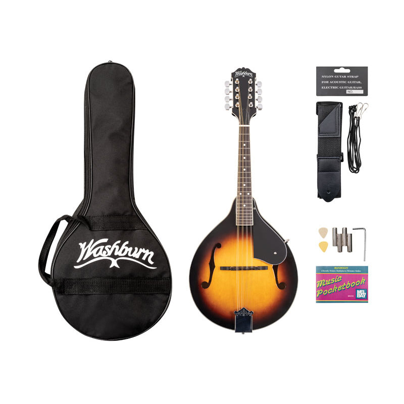 Washburn Americana M1-Pack A Style Mandolin - Tobacco Sunburst - View 3 | MusicMarket
