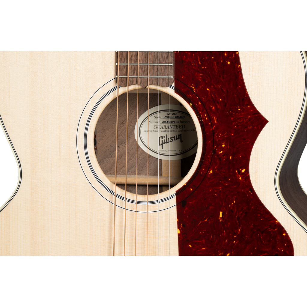 Gibson SJ-200 Studio Walnut Acoustic Electric Guitar - Satin Natural - View 7 | MusicMarket