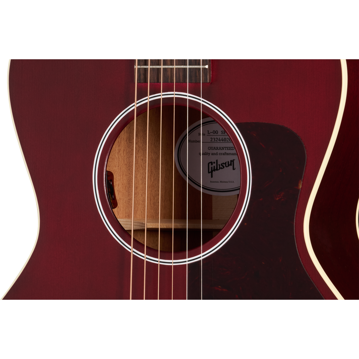 Gibson L-00 Special Acoustic Electric Guitar - Satin Wine Red - View 7 | MusicMarket
