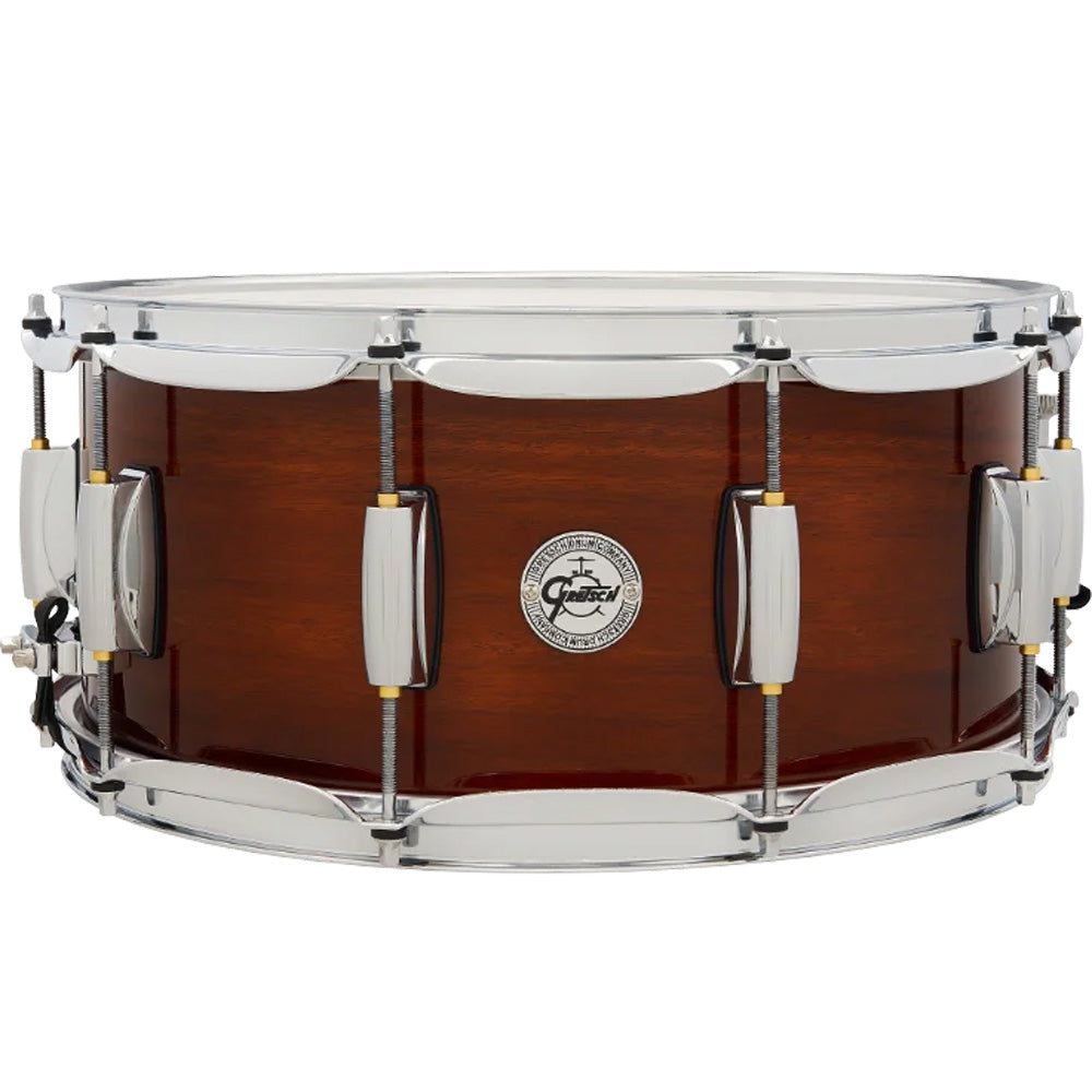 Gretsch Full Range 6.5x14 Maple Mahogany Snare Drum - Gloss Natural - MusicMarket