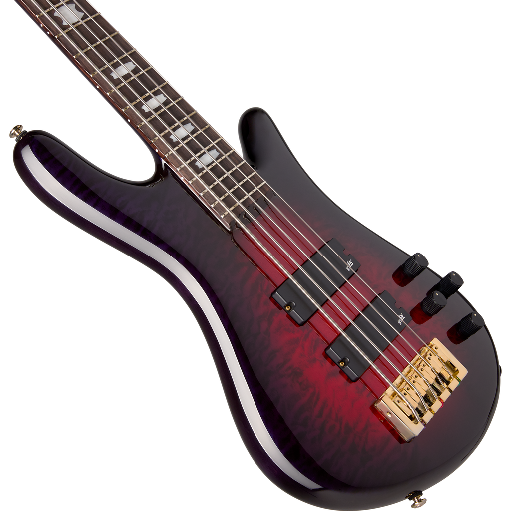 Spector ICON NS-5 Neck Through 5-String Electric Bass - Purple Cherry - View 4 | MusicMarket
