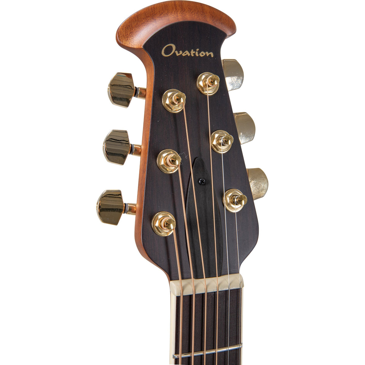 Ovation Celebrity Deluxe Acoustic Electric Guitar - Black Satin - View 5 | MusicMarket