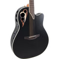 Ovation Celebrity Deluxe Acoustic Electric Guitar - Black Satin - MusicMarket