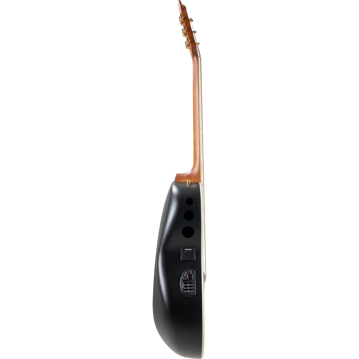 Ovation Celebrity Deluxe Acoustic Electric Guitar - Black Satin - View 4 | MusicMarket