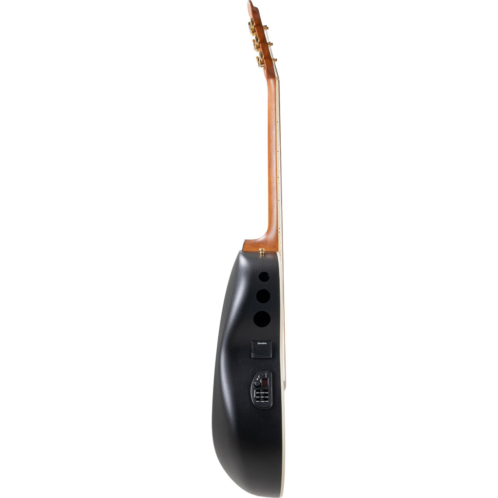 Ovation Celebrity Deluxe Acoustic Electric Guitar - Vintage Peach Burst Satin - View 4 | MusicMarket