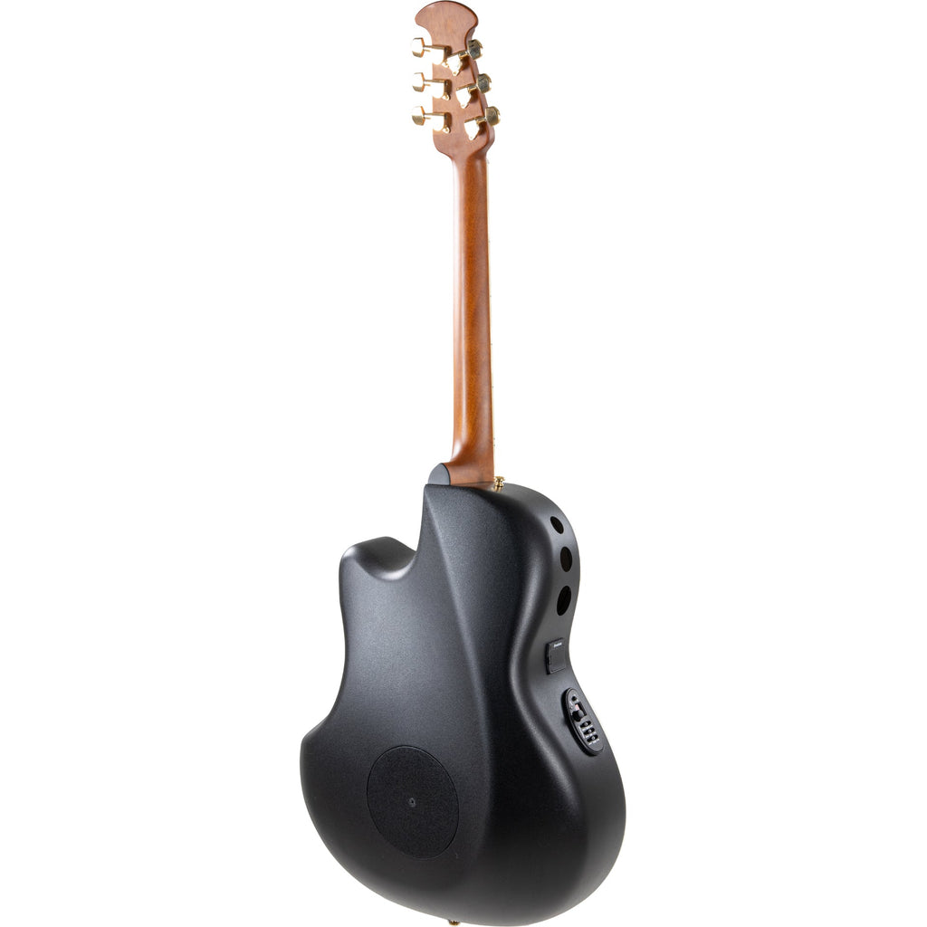 Ovation Celebrity Deluxe Acoustic Electric Guitar - Vintage Peach Burst Satin - View 3 | MusicMarket