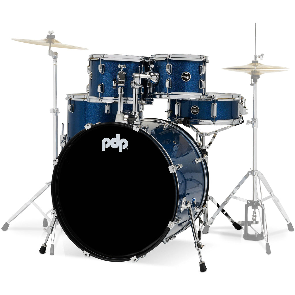 Pacific Drums & Percussion CENTERstage 5-Piece Shell Pack - Royal Blue Sparkle - View 2 | MusicMarket