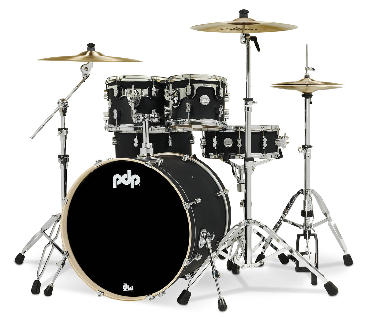 Pacific Drums & Percussion Concept Maple 5-Piece Shell Pack - Satin Black - View 2 | MusicMarket