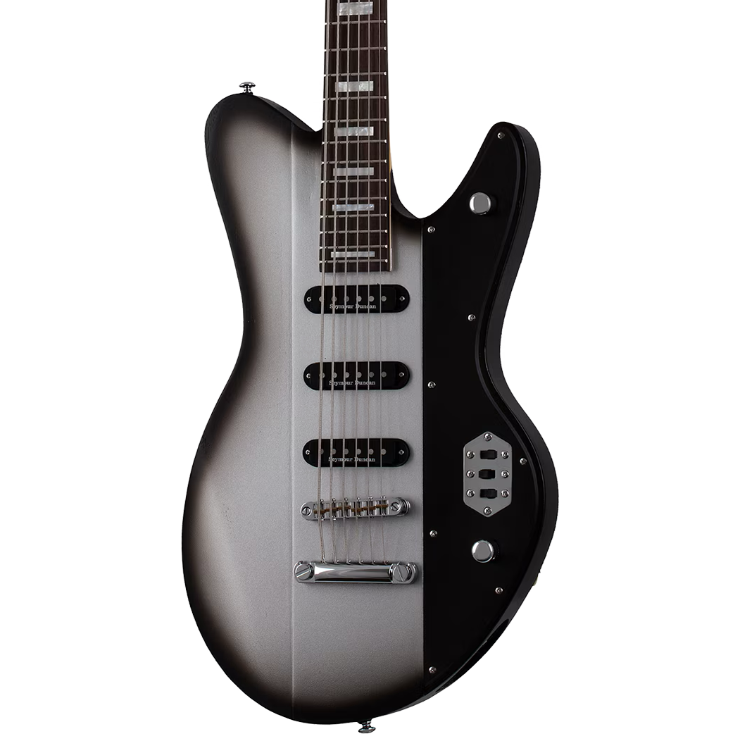 Schecter Robert Smith UltraCure VI Baritone Electric Guitar - Silver Burst Pearl - MusicMarket