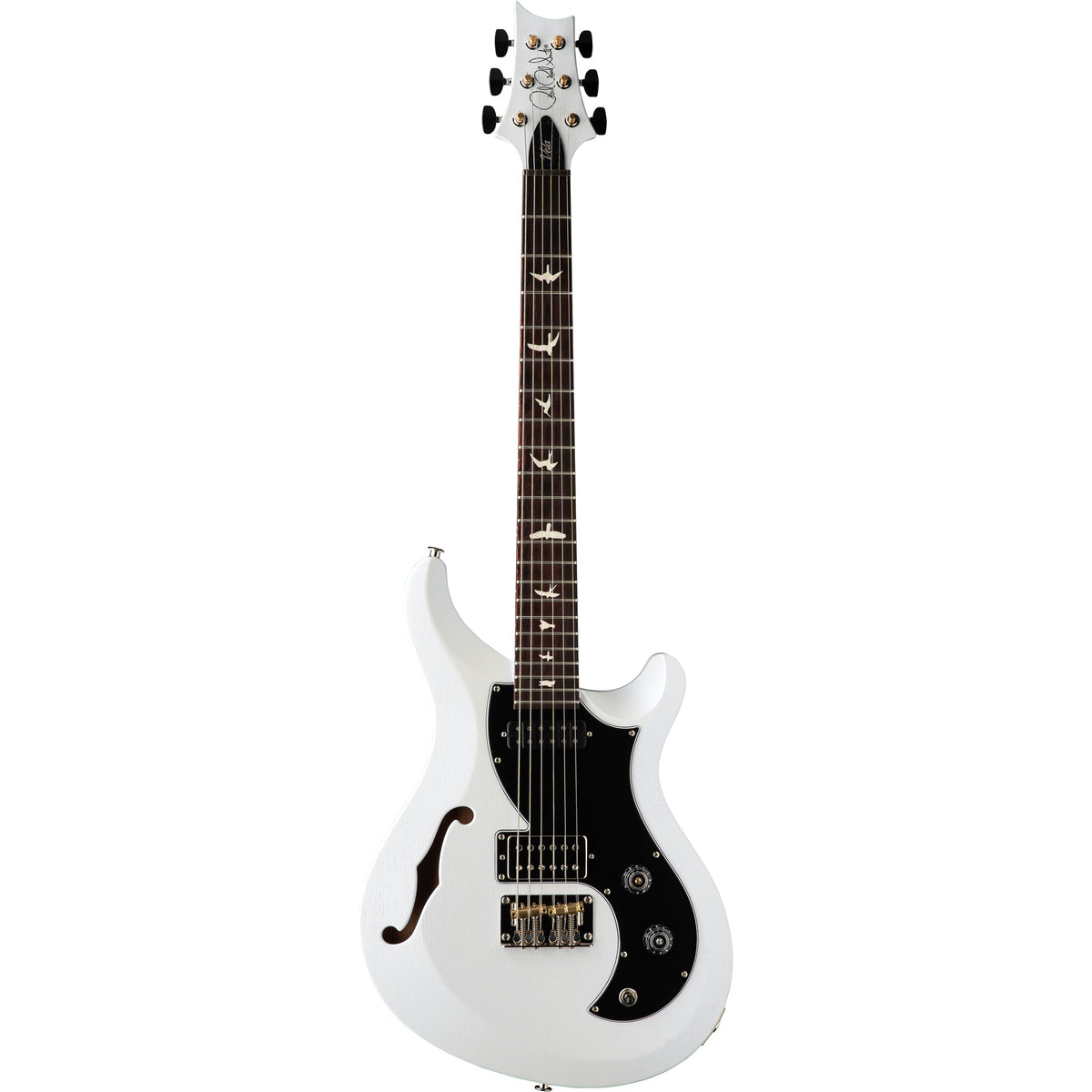 PRS S2 Vela Semi Hollow Satin Electric Guitar - Pearl White - View 2 | MusicMarket