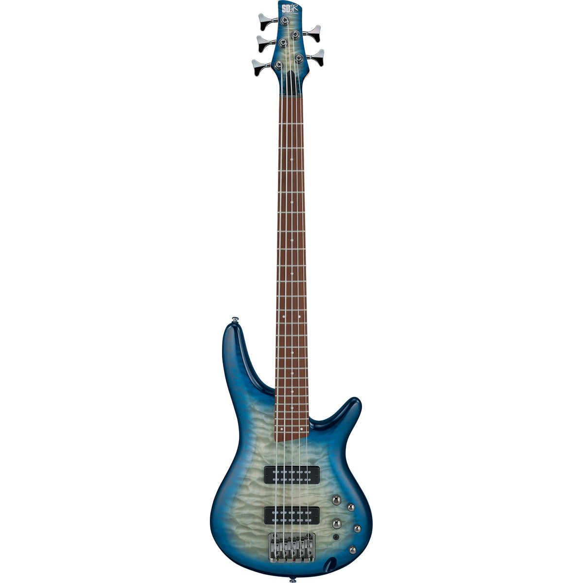 Ibanez SR Standard 5-String Electric Bass - Stained Cosmic Blue Starburst - View 2 | MusicMarket