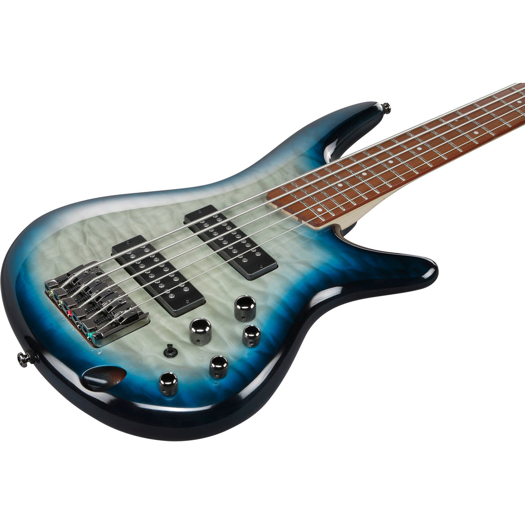 Ibanez SR Standard 5-String Electric Bass - Stained Cosmic Blue Starburst - View 7 | MusicMarket