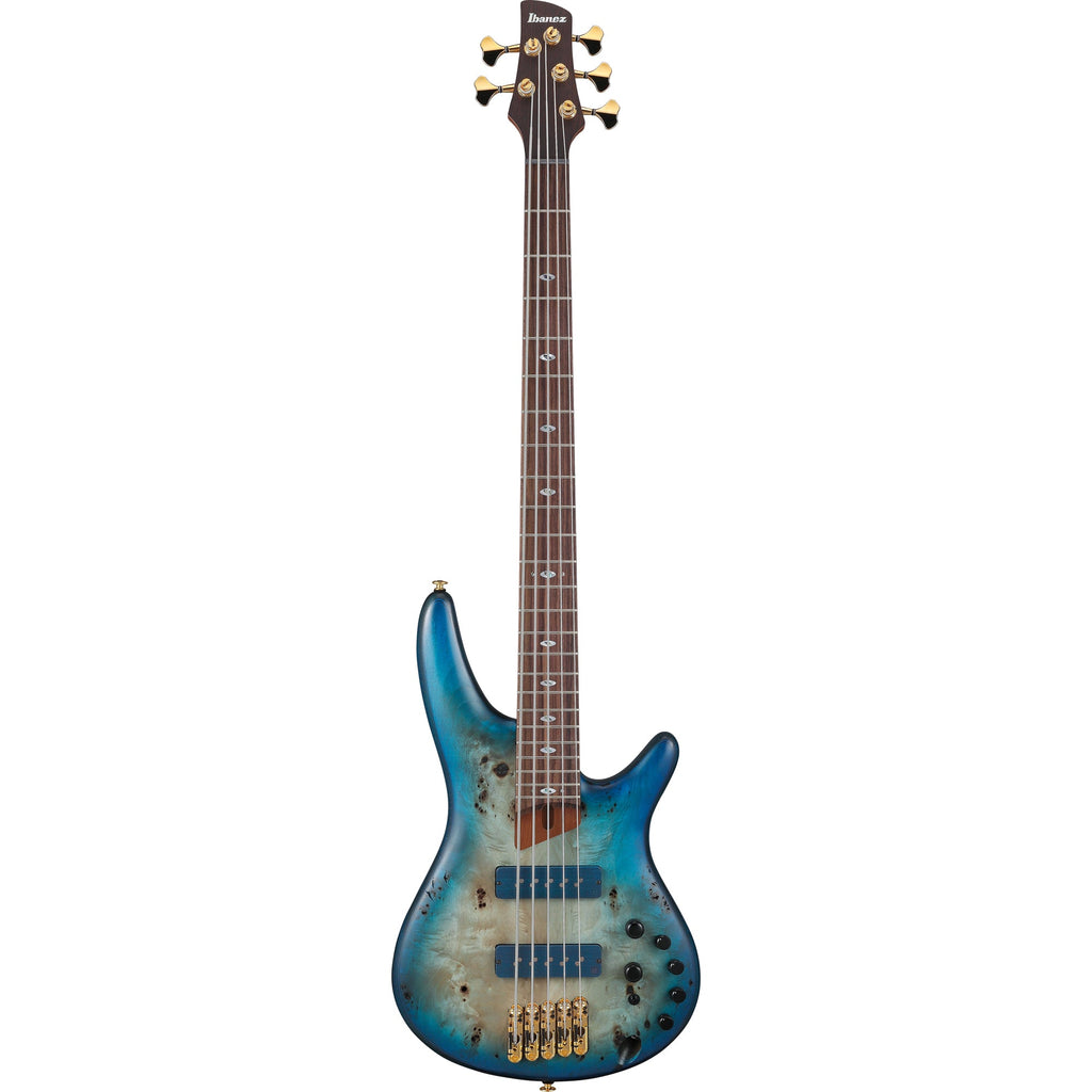 Ibanez SR6605 SR Prestige 5-String Electric Bass - Ghost Fleet Blue Burst - View 2 | MusicMarket