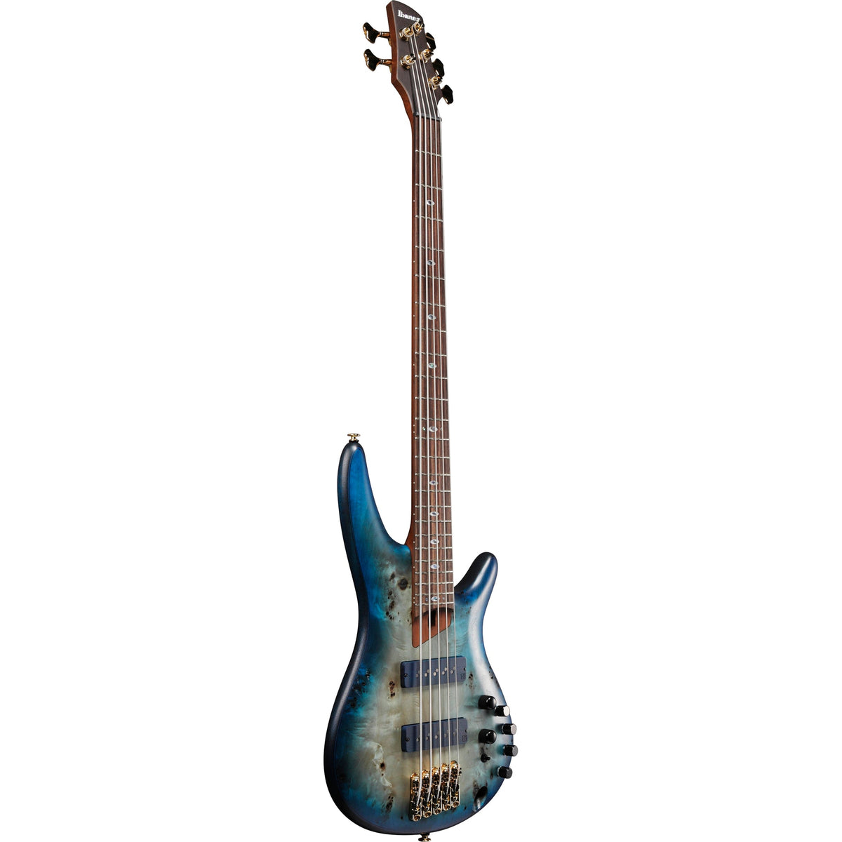 Ibanez SR6605 SR Prestige 5-String Electric Bass - Ghost Fleet Blue Burst - View 4 | MusicMarket