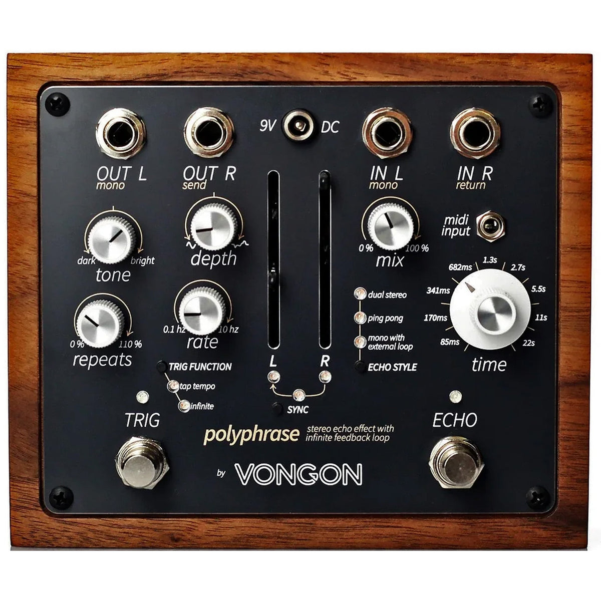Vongon Polyphrase - Stereo Echo Effect with Infinite Feedback Loop - MusicMarket