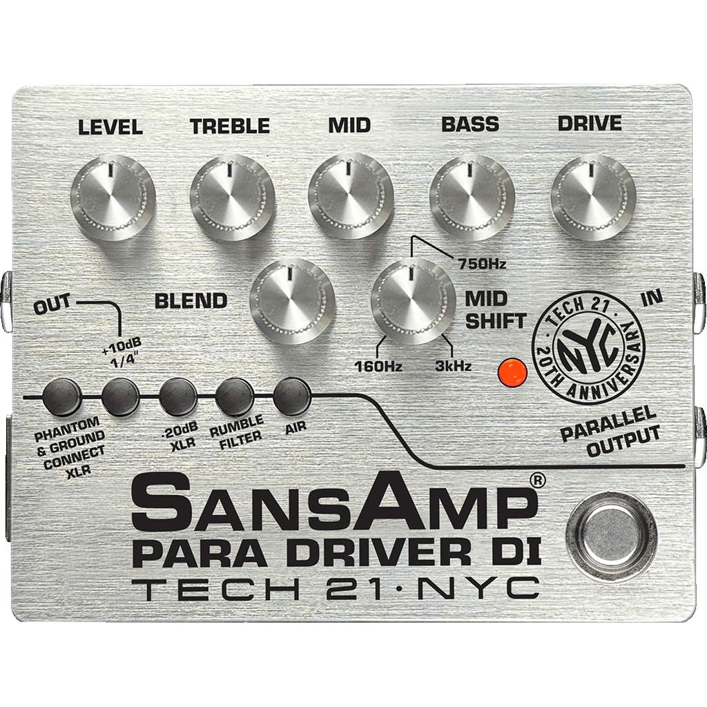 Tech 21 PMDI-20 20th Anniversary Limited Edition SansAmp Para Driver DI Pedal - MusicMarket