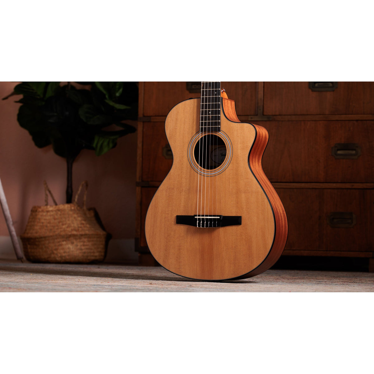 Taylor 112ce-N Nylon-String Layered Sapele Acoustic Electric Guitar - Natural - View 3 | MusicMarket