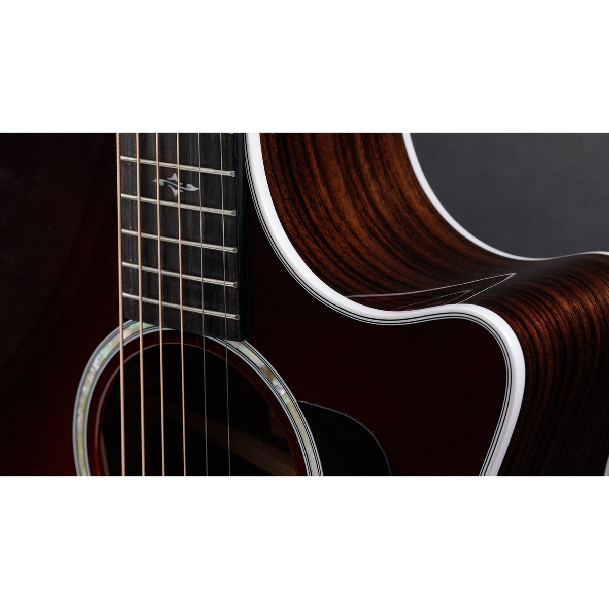 Taylor 414CE-R Grand Auditorium Acoustic Electric Guitar, Tobacco Burst - View 4 | MusicMarket