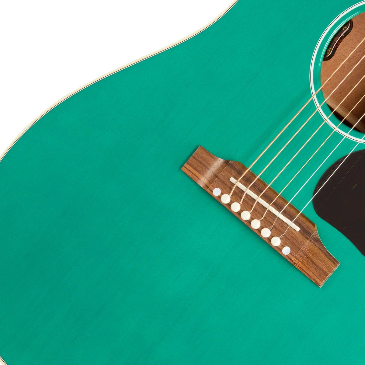 Gibson J-45 Standard Acoustic Electric Guitar - Translucent Teal - View 8 | MusicMarket