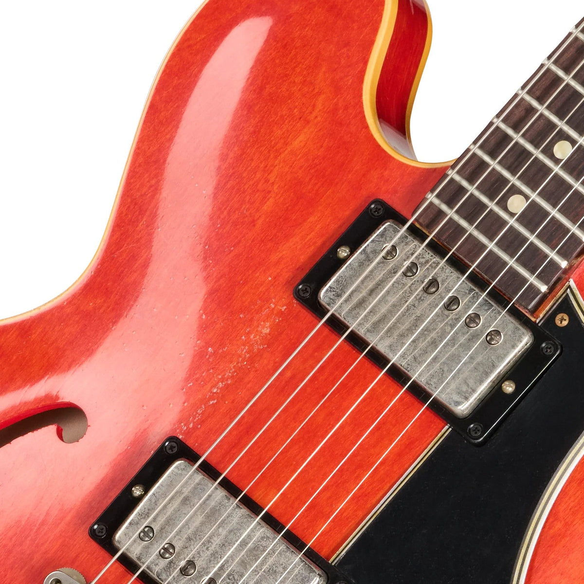 Gibson Custom Shop Murphy Lab 1958 ES-335 Heavy Aged Semi-Hollowbody Electric Guitar - Watermelon - View 8 | MusicMarket