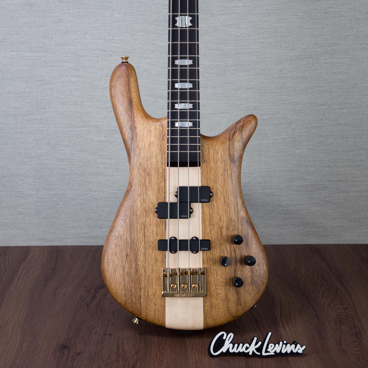 Spector Euro 4 LT Solid Korina Wings Electric Bass Guitar - Natural Satin - CHUCKSCLUSIVE - #NB22944 - MusicMarket