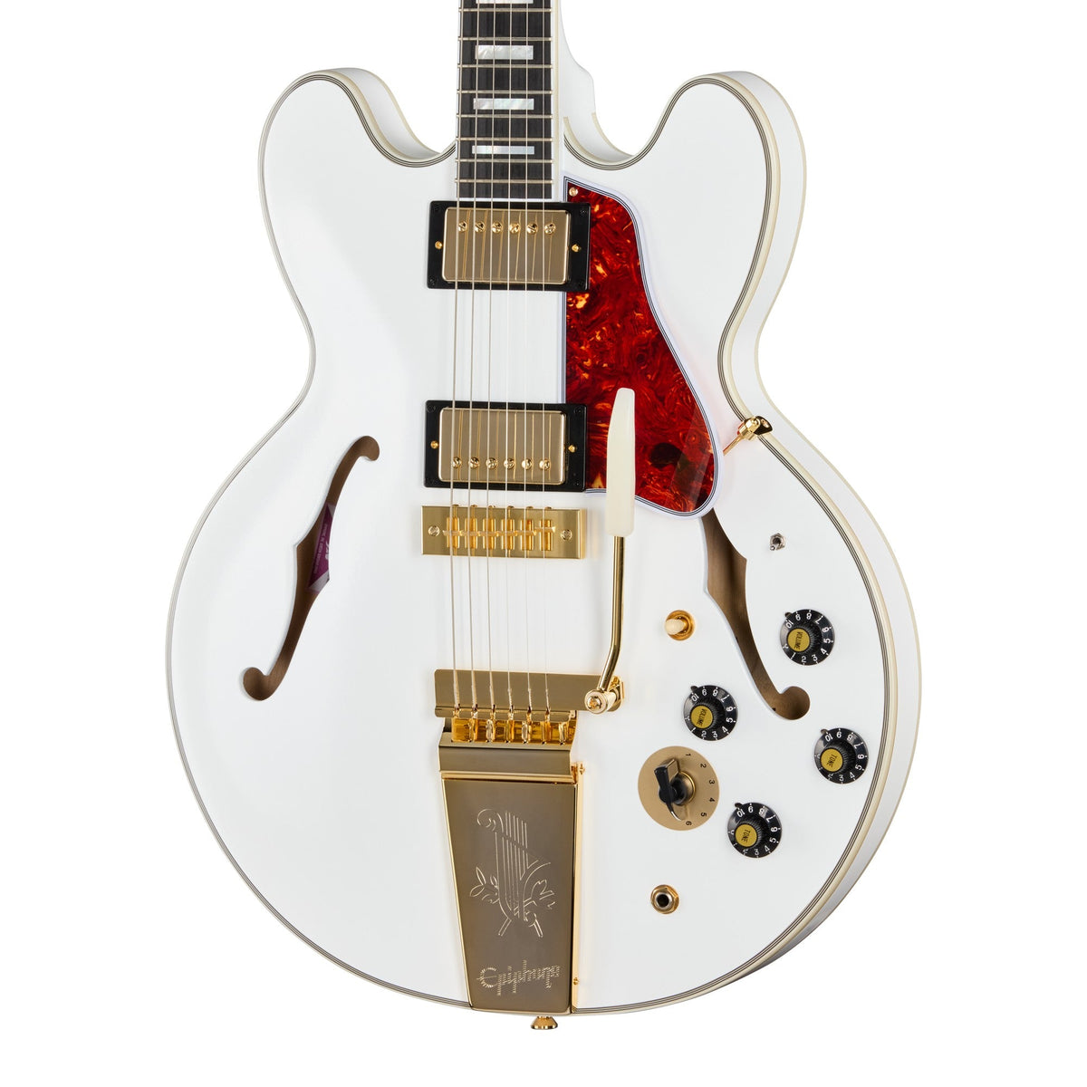 Epiphone Alex Lifeson 1976 ES-355 Signature Semi-Hollowbody Electric Guitar - Alpine White - View 3 | MusicMarket