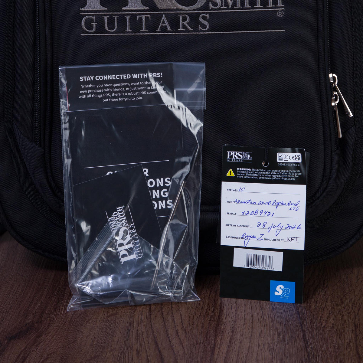 PRS S2 Custom 24-08 Poplar Burl Electric Guitar - Charcoal Burst - #S2089421 - View 10 | MusicMarket