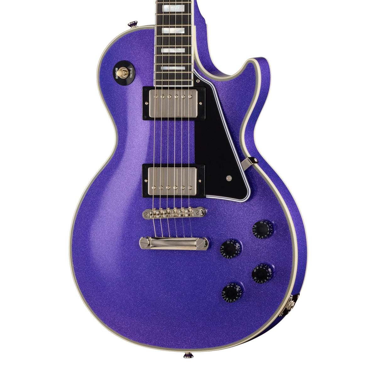 Epiphone Les Paul Custom Electric Guitar - Amethyst Sparkle - View 3 | MusicMarket