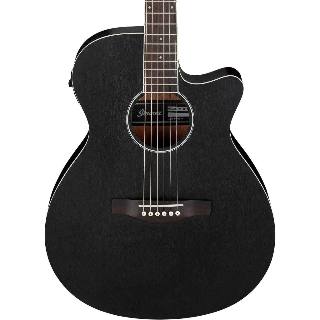 Ibanez AEG7MHWK Acoustic Electric Guitar, Weathered Black Open Pore - MusicMarket