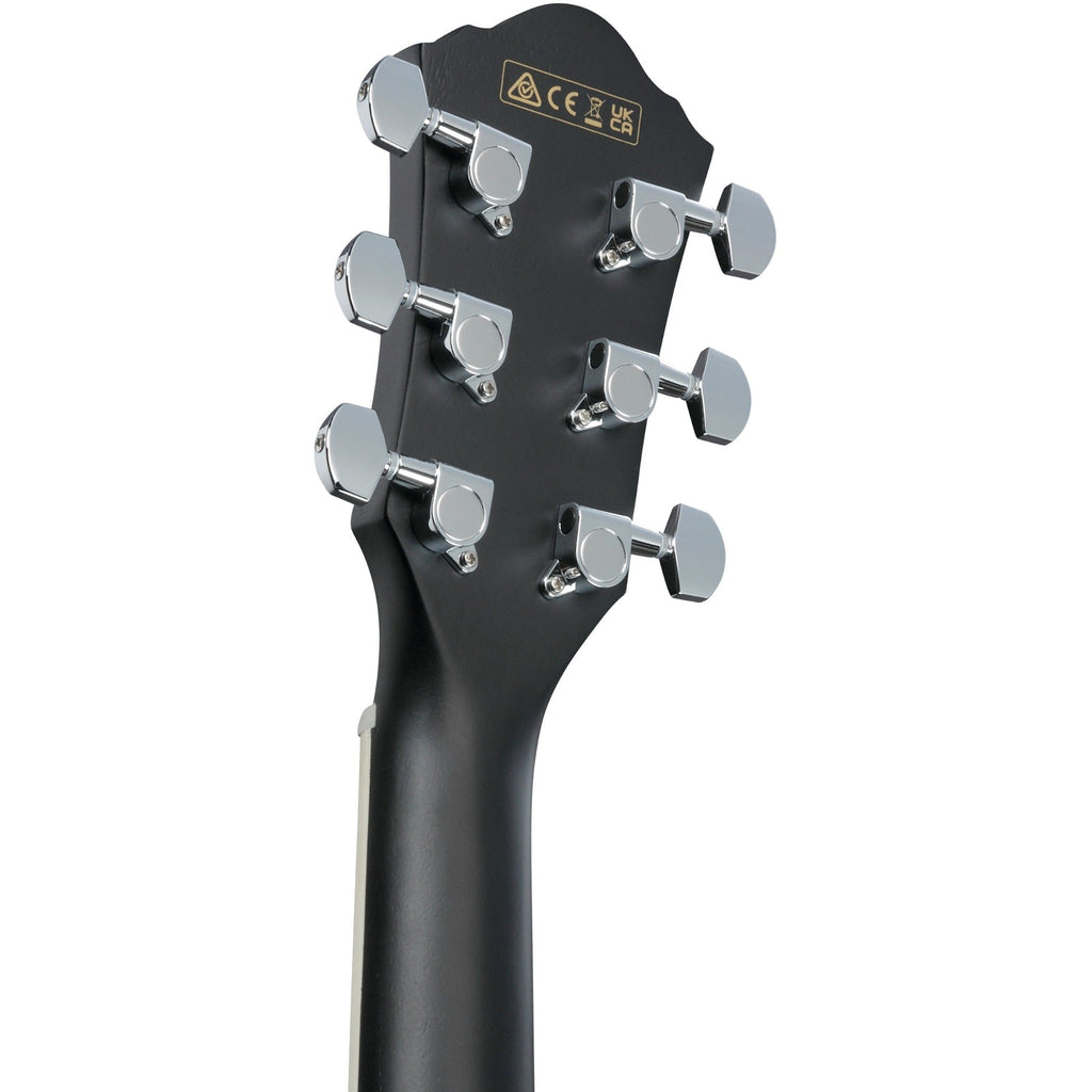 Ibanez AEG7MHWK Acoustic Electric Guitar, Weathered Black Open Pore - View 6 | MusicMarket