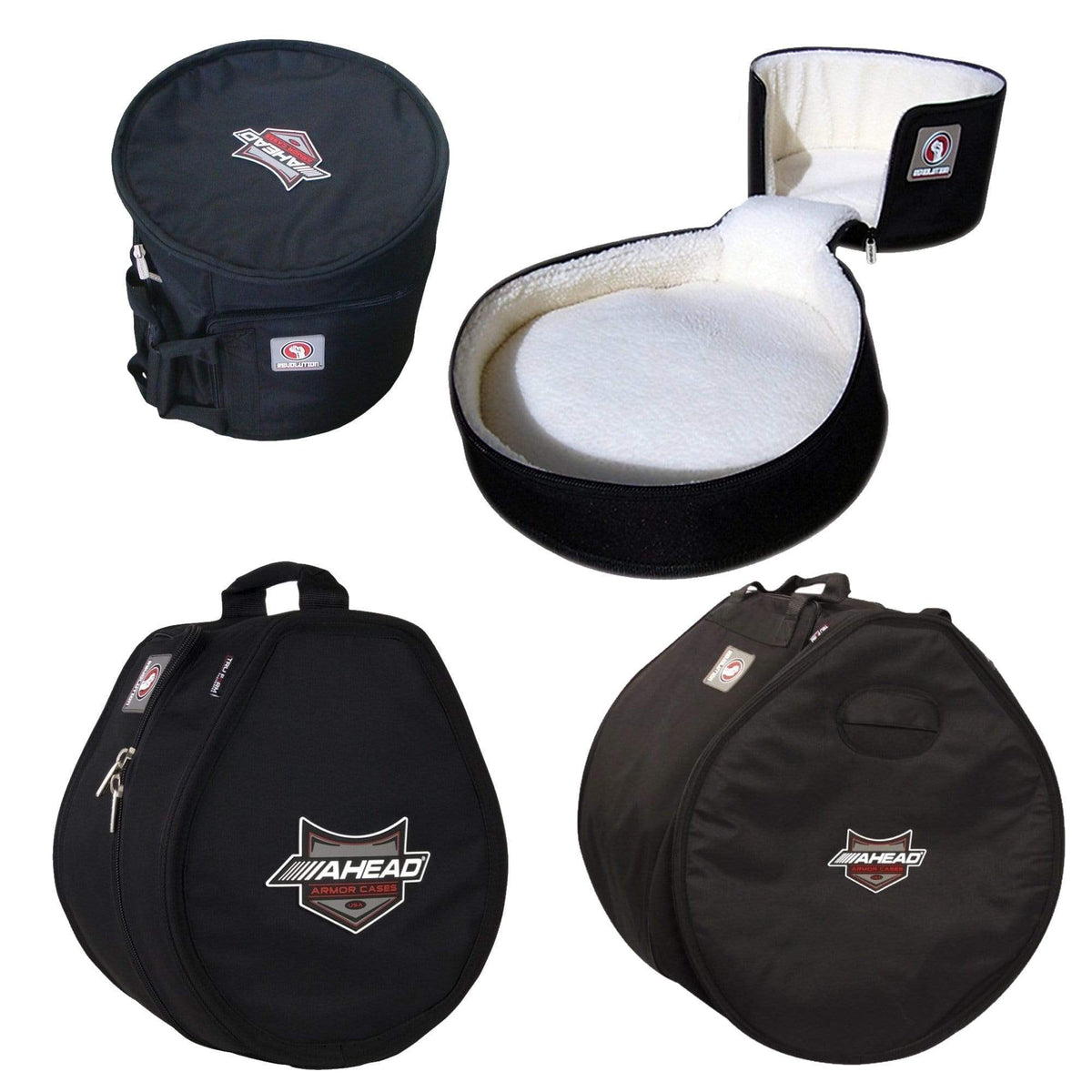 Ahead Armor 10x8/12x9/14x14/20x16 Drum Soft Case (4 Pack Bundle) - MusicMarket