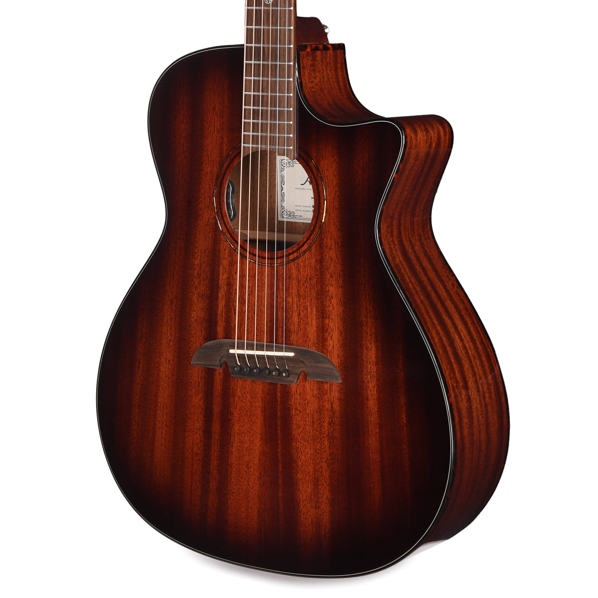 Alvarez MG66ce Masterworks Grand Auditorium Solid African Mahogany/Solid African Mahogany Shadowburst - View 2 |