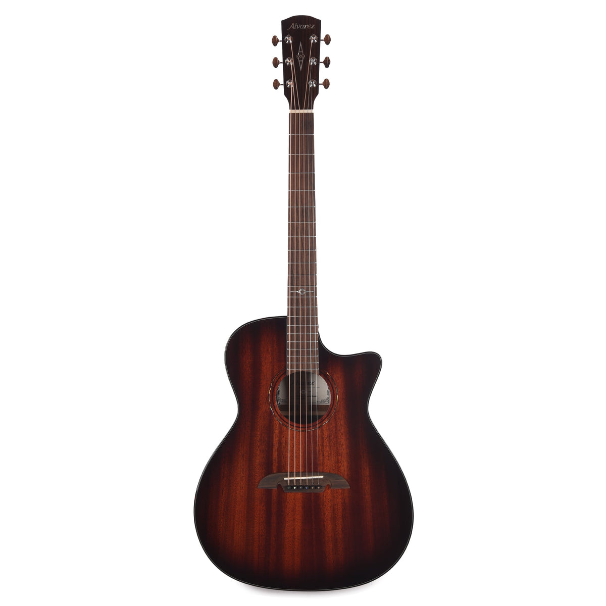 Alvarez MG66ce Masterworks Grand Auditorium Solid African Mahogany/Solid African Mahogany Shadowburst - View 4 |