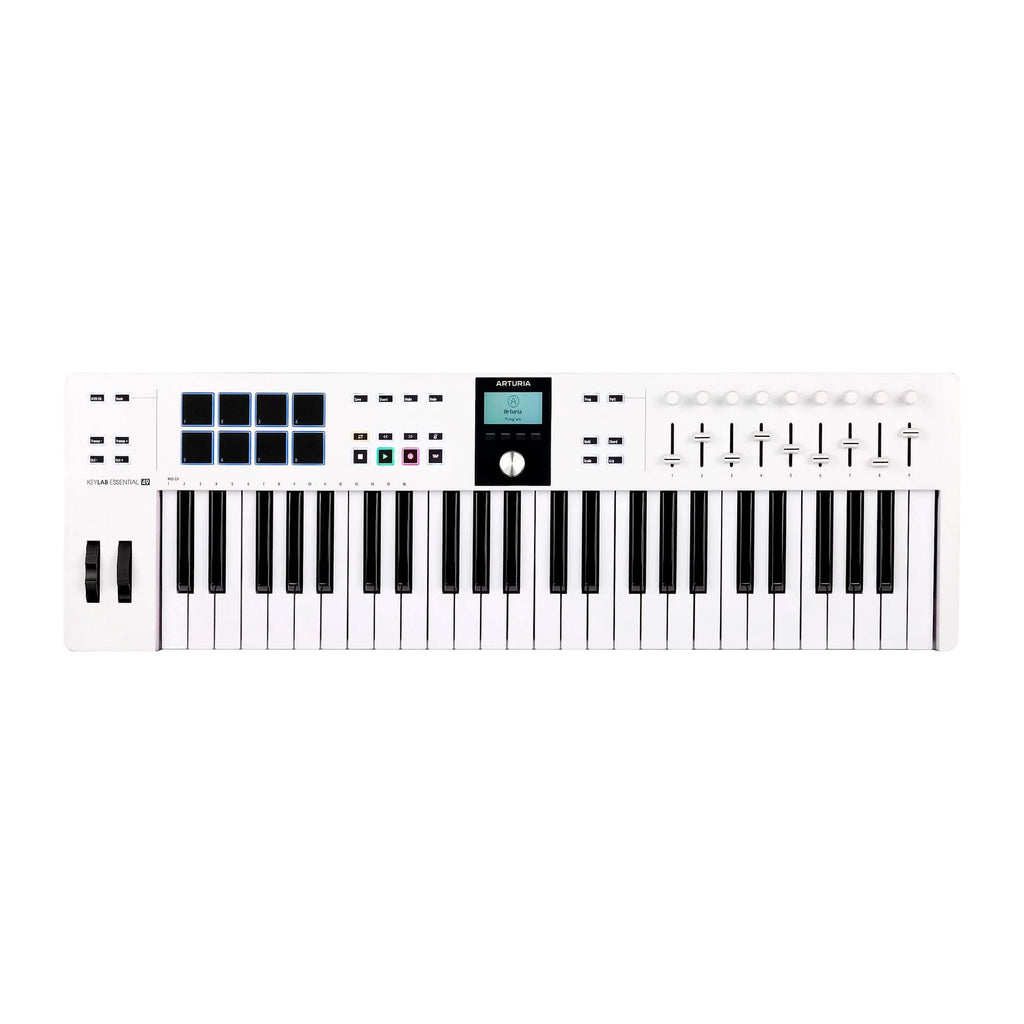Arturia KeyLab Essential 49 MK3 MIDI Keyboard Controller White - MusicMarket