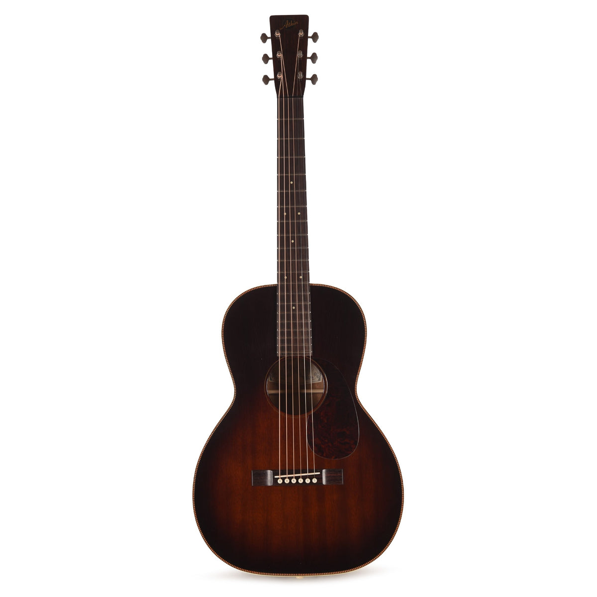 Atkin Dust Bowl 0 12-Fret Mahogany Sunburst w/Herringbone Trim - View 4 | MusicMarket