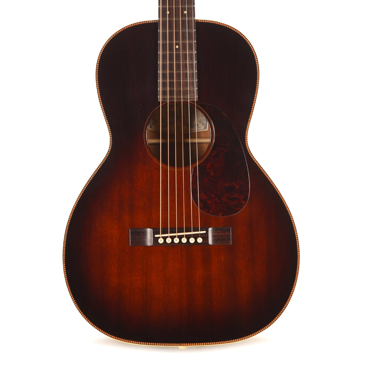 Atkin Dust Bowl 0 12-Fret Mahogany Sunburst w/Herringbone Trim - View 2 | MusicMarket