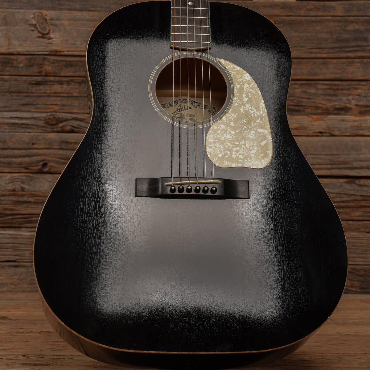 Atkin J43BP Sitka Top Maple Back and Sides Black 2023 - View 11 | MusicMarket